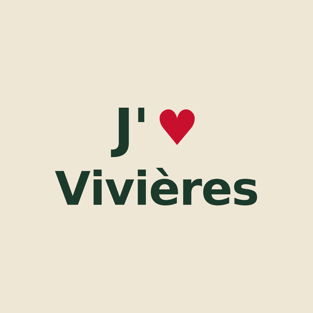Tote bag personnalisé Vivières — design J'aime Vivières