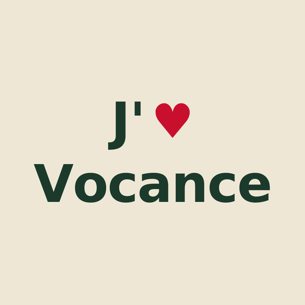 Tote bag personnalisé Vocance — design J'aime Vocance
