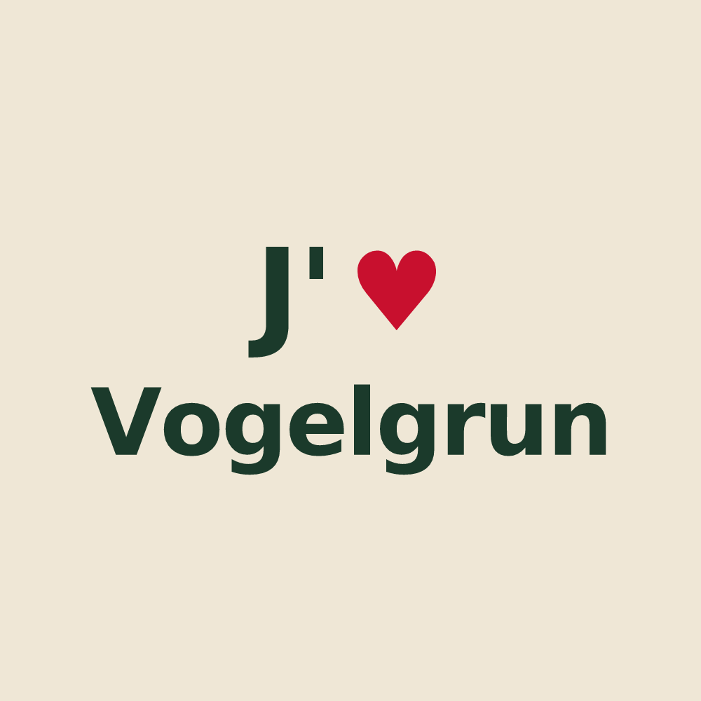 Tote bag personnalisé Vogelgrun — design J'aime Vogelgrun
