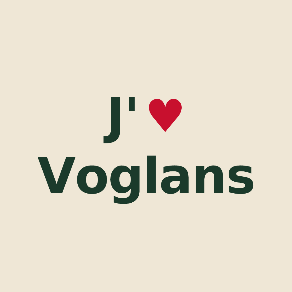 Tote bag personnalisé Voglans — design J'aime Voglans