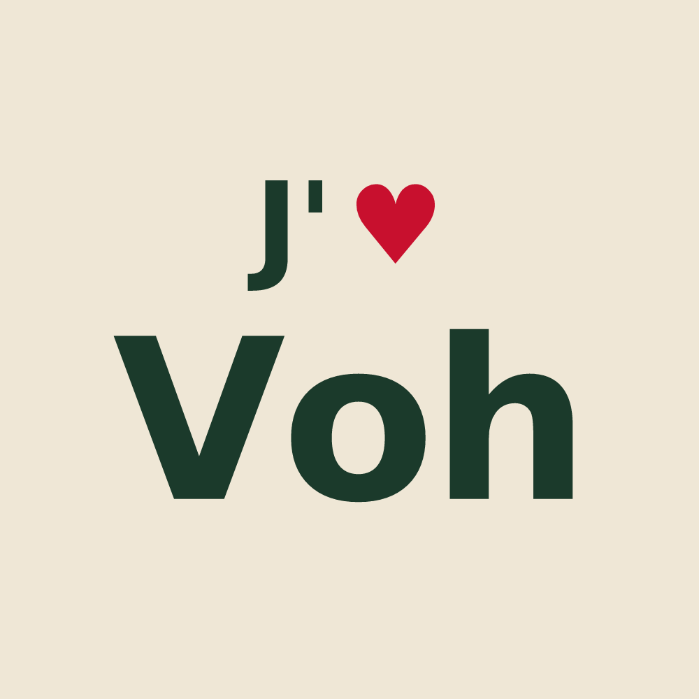Tote bag personnalisé Voh — design J'aime Voh
