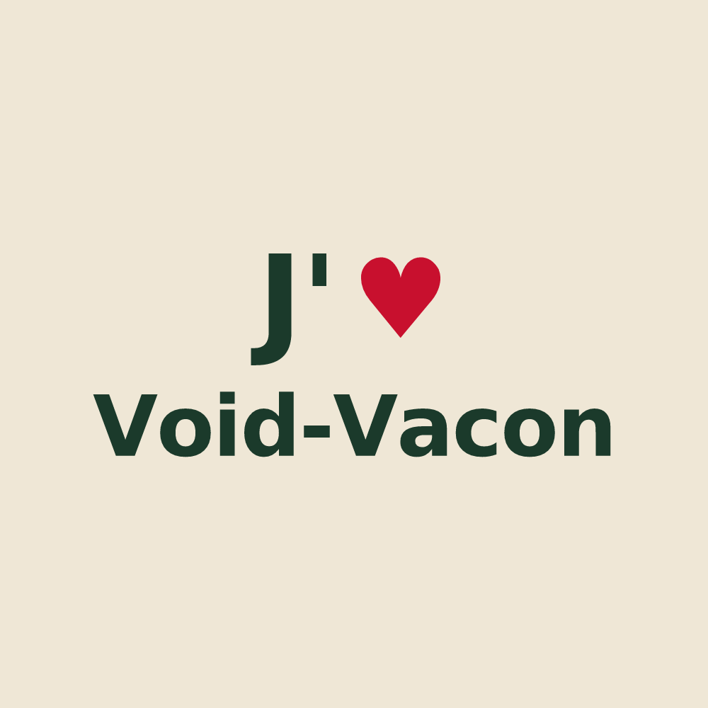 Tote bag personnalisé Void-Vacon — design J'aime Void-Vacon