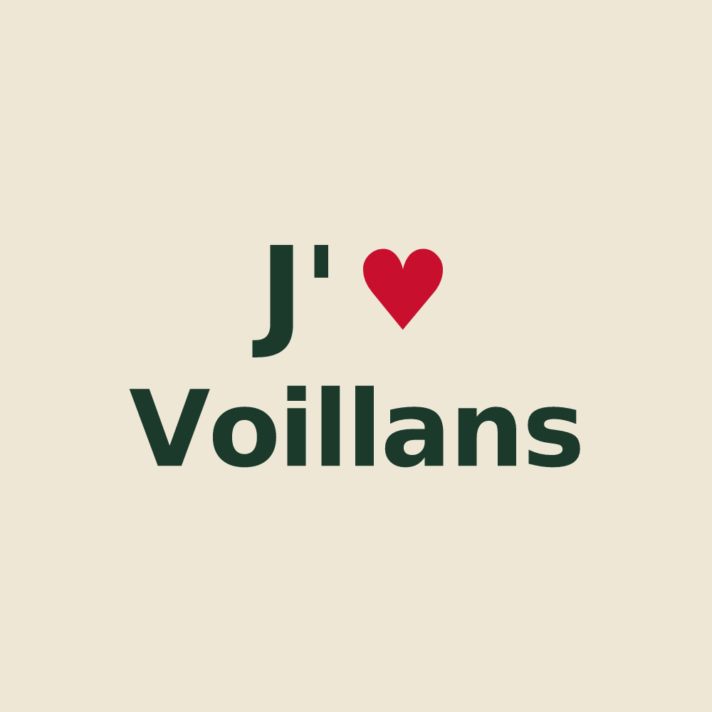 Tote bag personnalisé Voillans — design J'aime Voillans