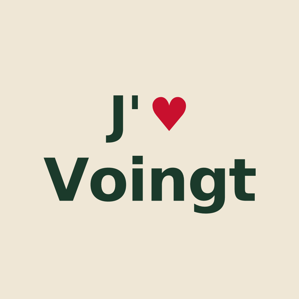 Tote bag personnalisé Voingt — design J'aime Voingt