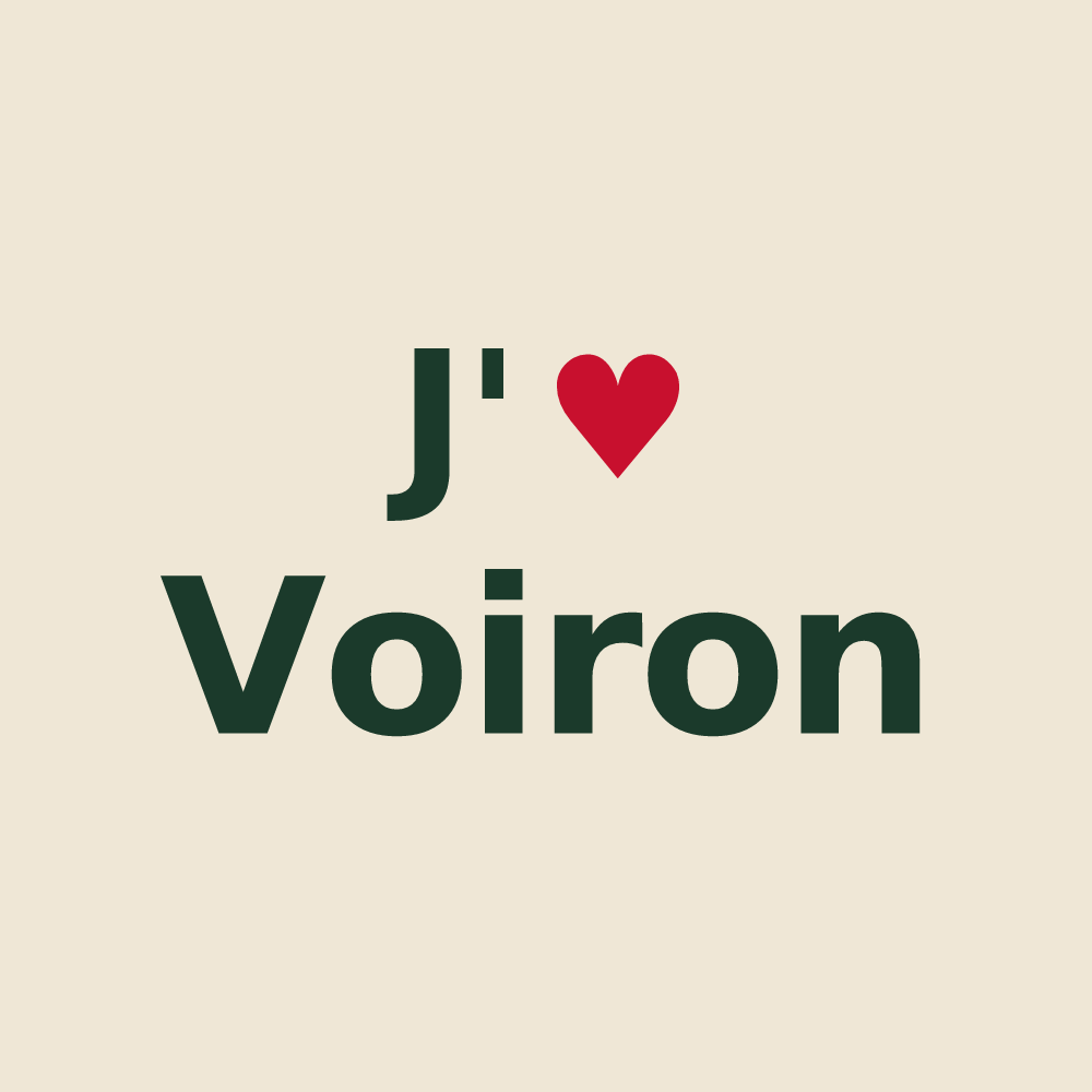 Tote bag personnalisé Voiron — design J'aime Voiron