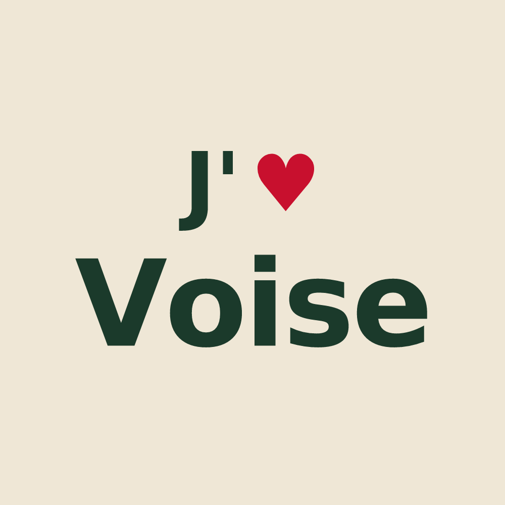 Tote bag personnalisé Voise — design J'aime Voise