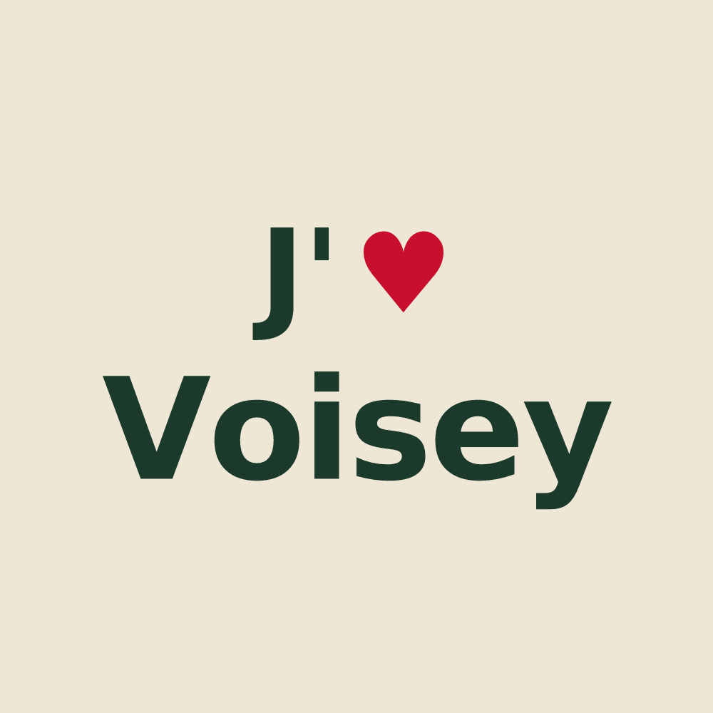 Tote bag personnalisé Voisey — design J'aime Voisey