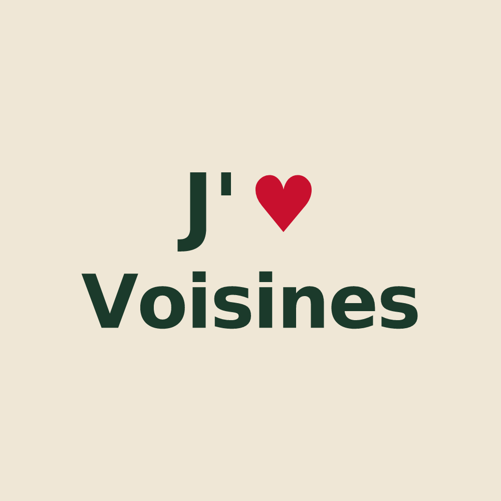 Tote bag personnalisé Voisines — design J'aime Voisines