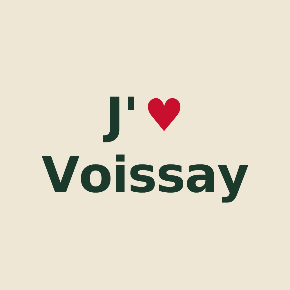 Tote bag personnalisé Voissay — design J'aime Voissay