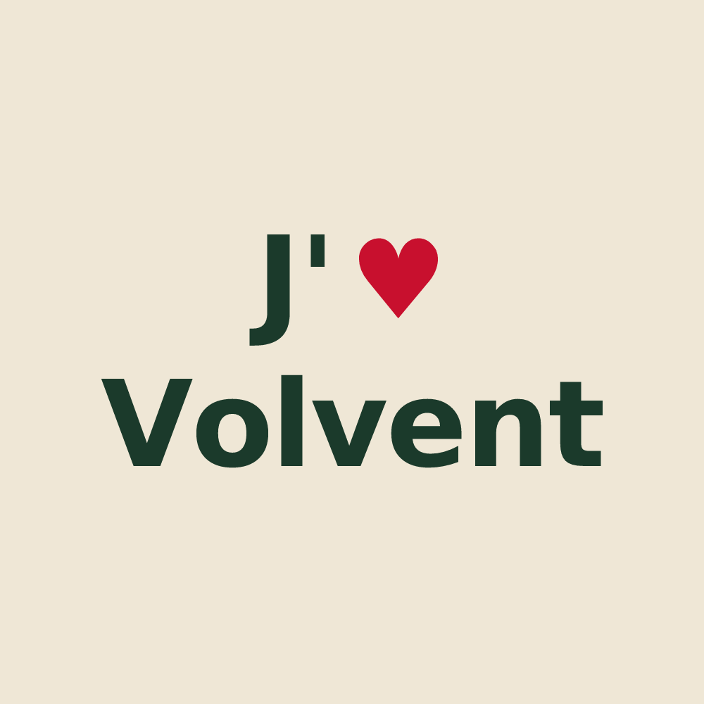 Tote bag personnalisé Volvent — design J'aime Volvent