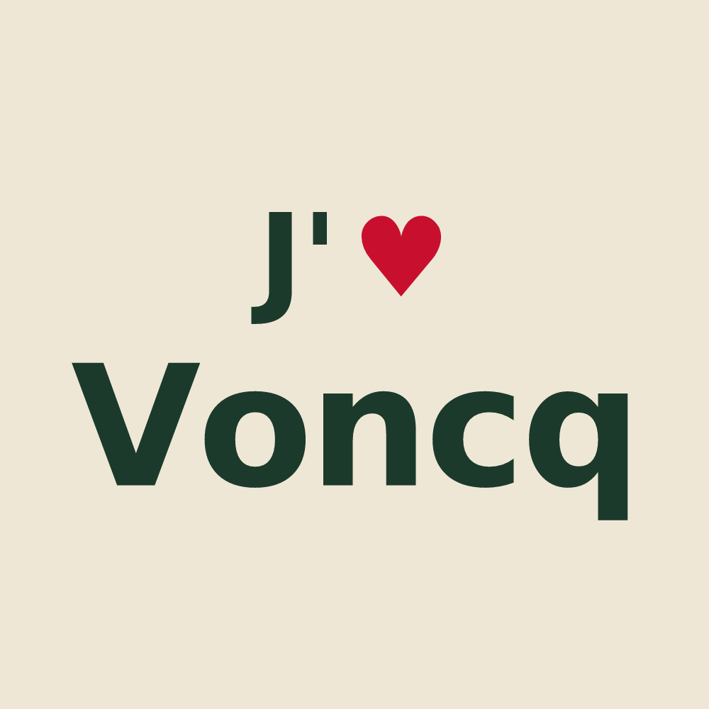 Tote bag personnalisé Voncq — design J'aime Voncq