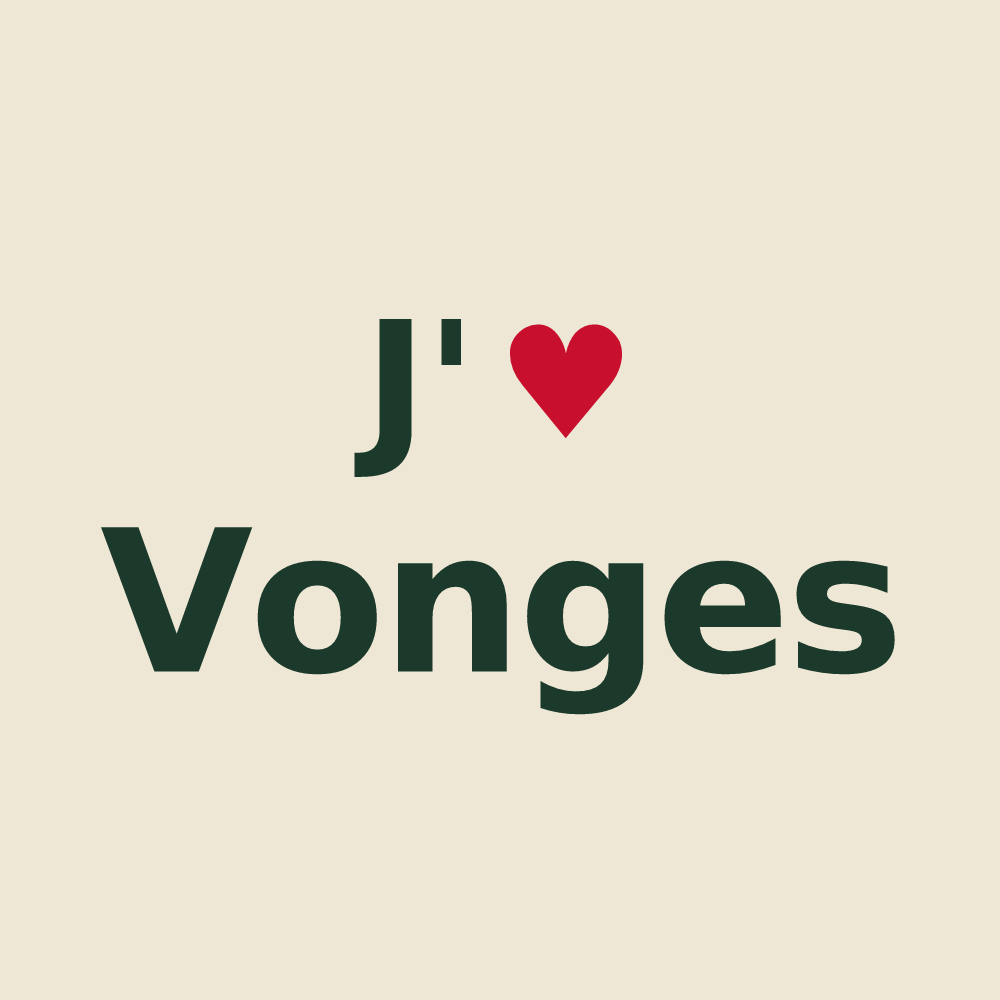 Tote bag personnalisé Vonges — design « J'aime Vonges » imprimé sur le tote bag