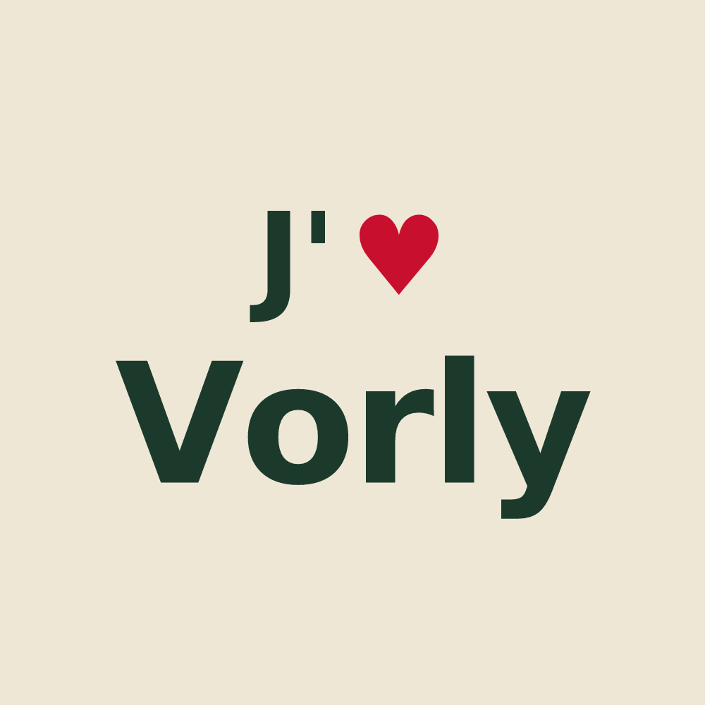 Tote bag personnalisé Vorly — design J'aime Vorly