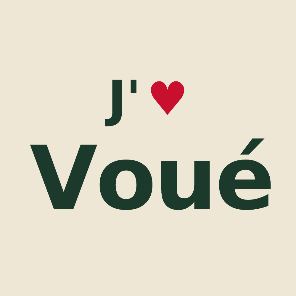 Tote bag personnalisé Voué — design J'aime Voué