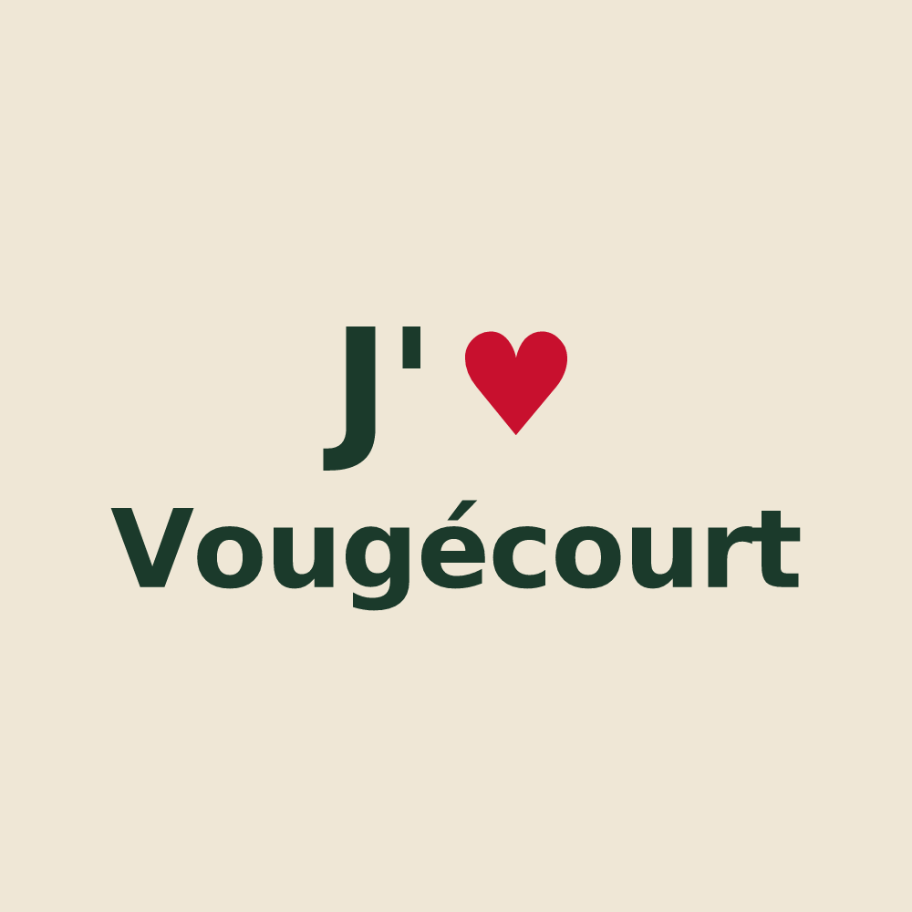 Tote bag personnalisé Vougécourt — design J'aime Vougécourt