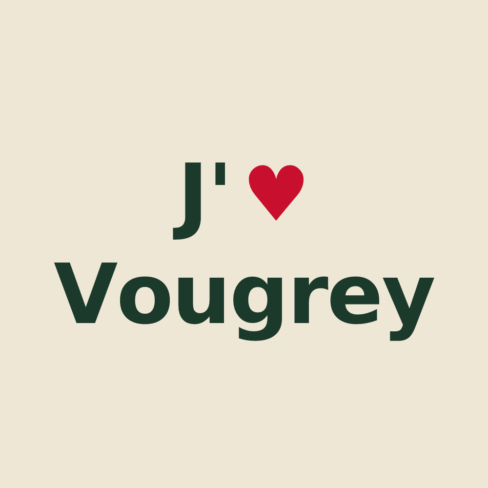 Tote bag personnalisé Vougrey — design J'aime Vougrey