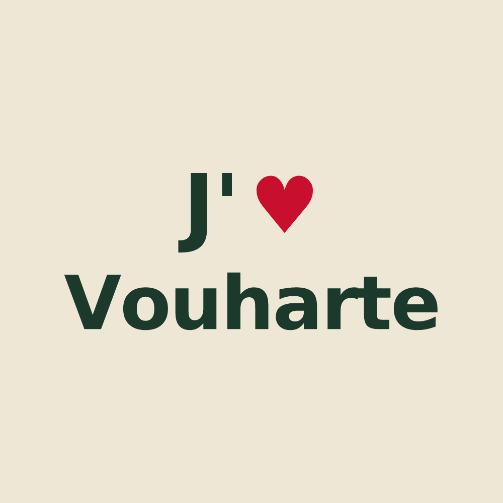 Tote bag personnalisé Vouharte — design J'aime Vouharte