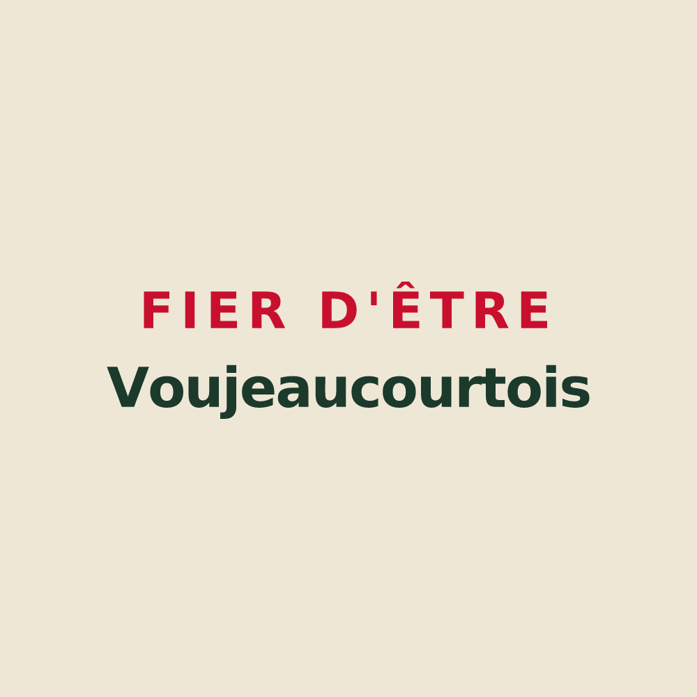 Tote bag « Fier d'être Voujeaucourtois » — design pour Voujeaucourt
