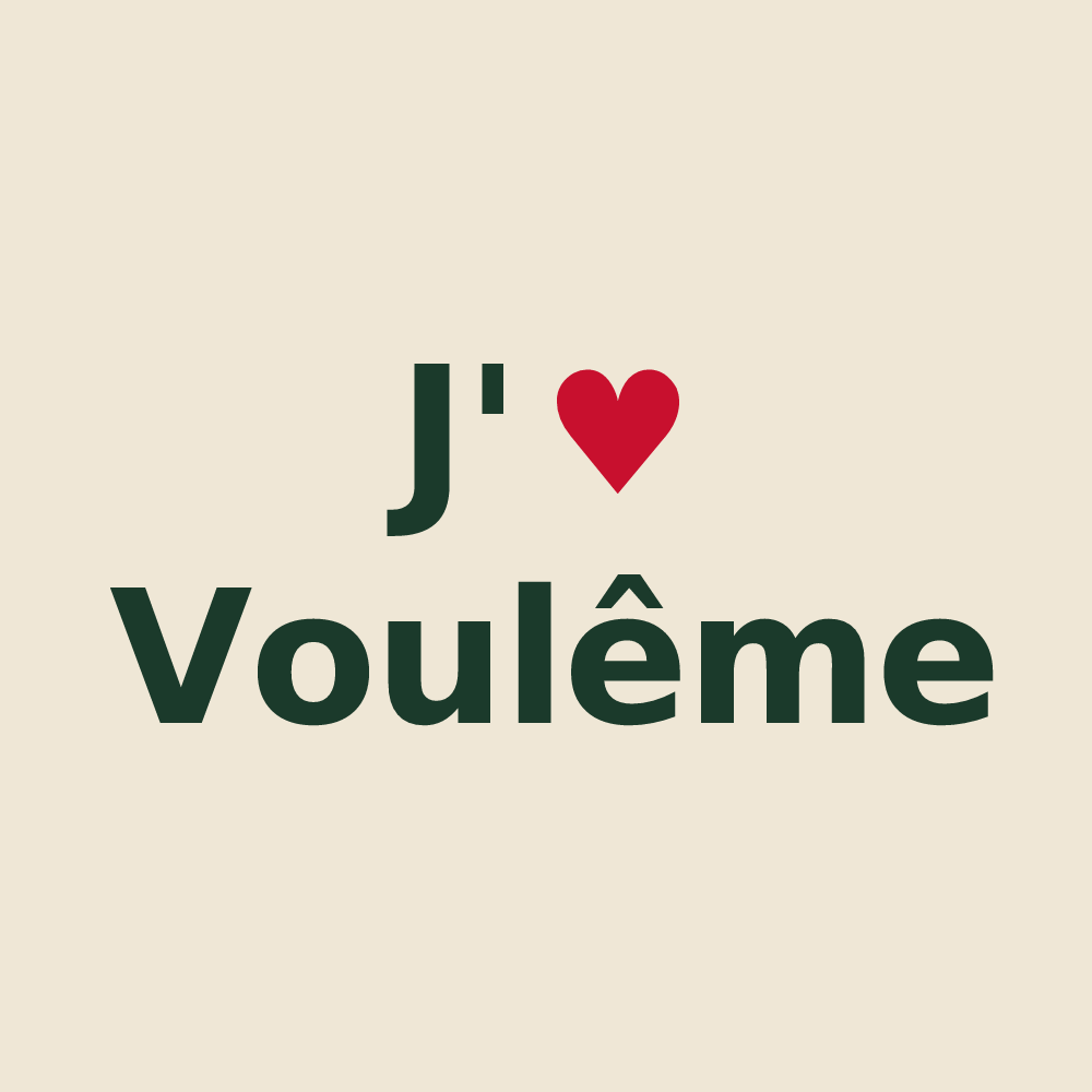 Tote bag personnalisé Voulême — design J'aime Voulême