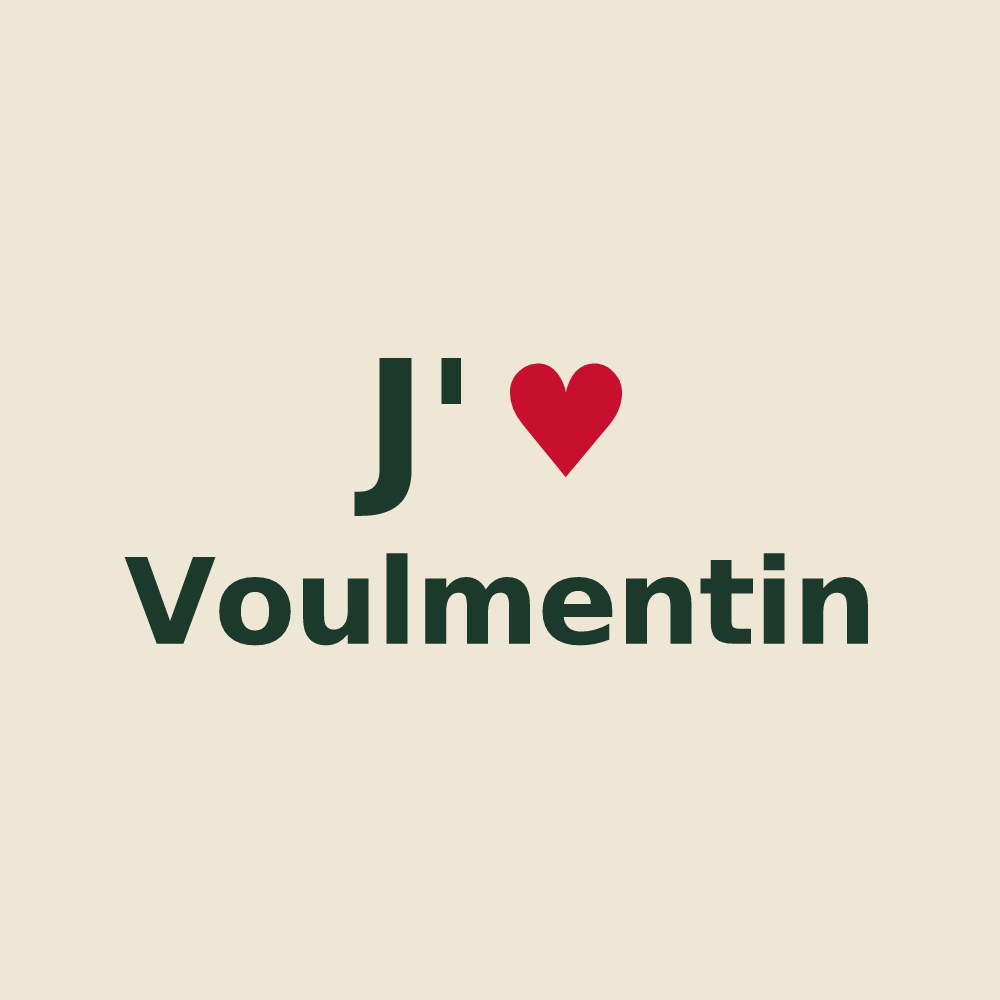 Tote bag personnalisé Voulmentin — design J'aime Voulmentin