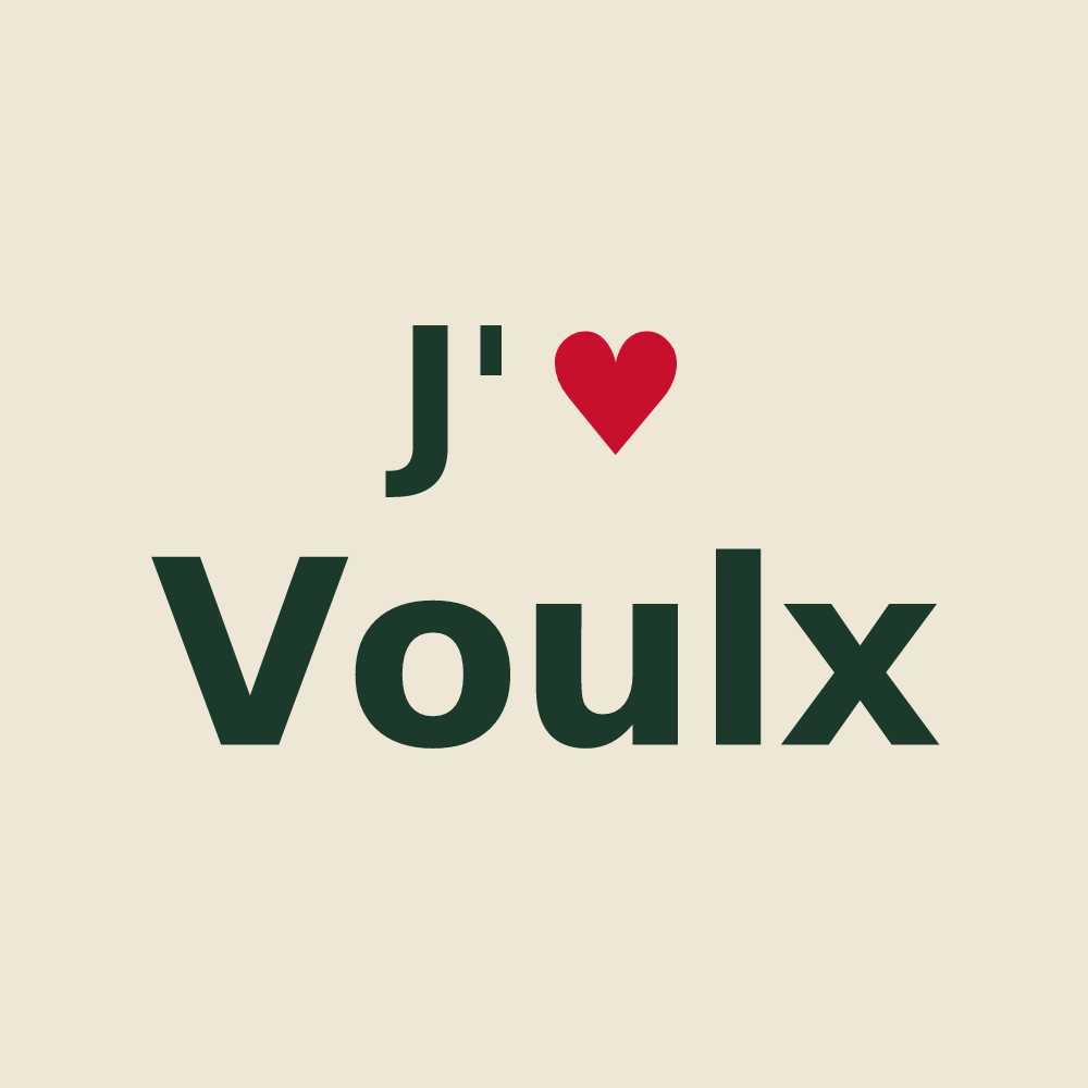 Tote bag personnalisé Voulx — design J'aime Voulx