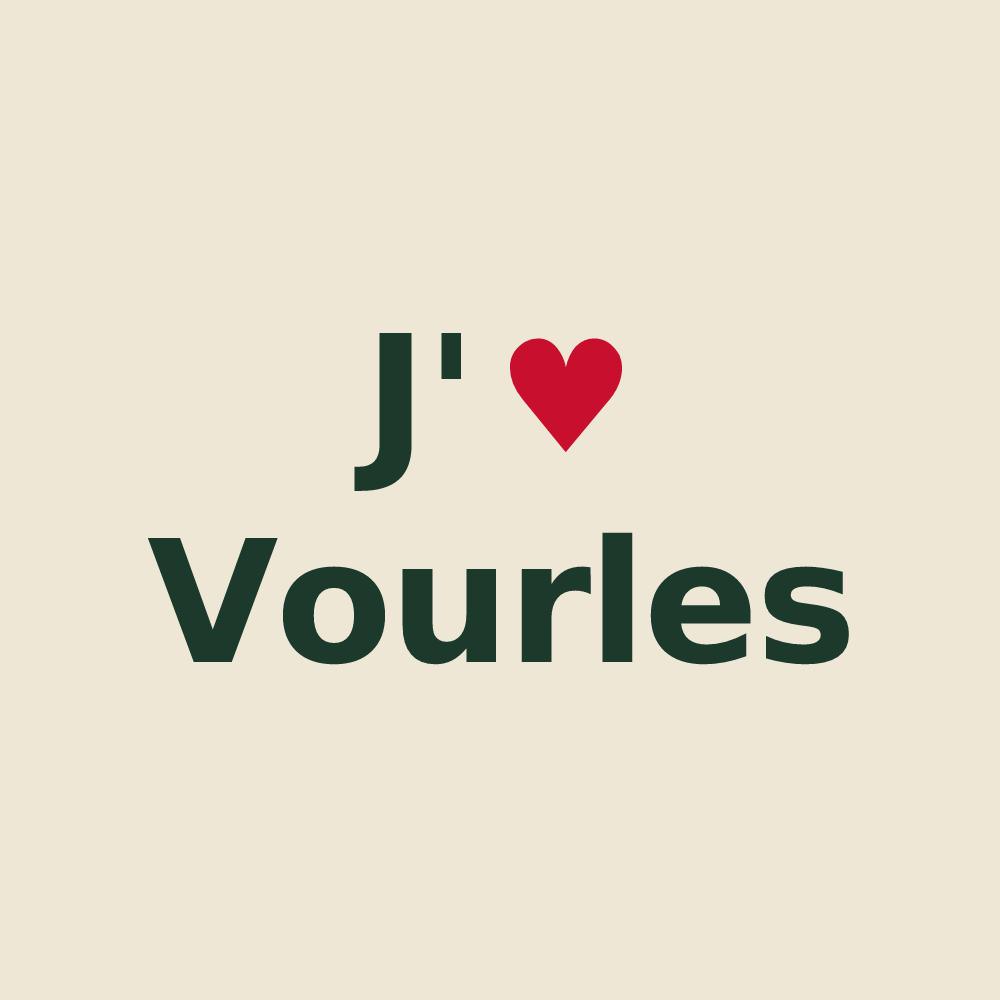 Tote bag personnalisé Vourles — design J'aime Vourles