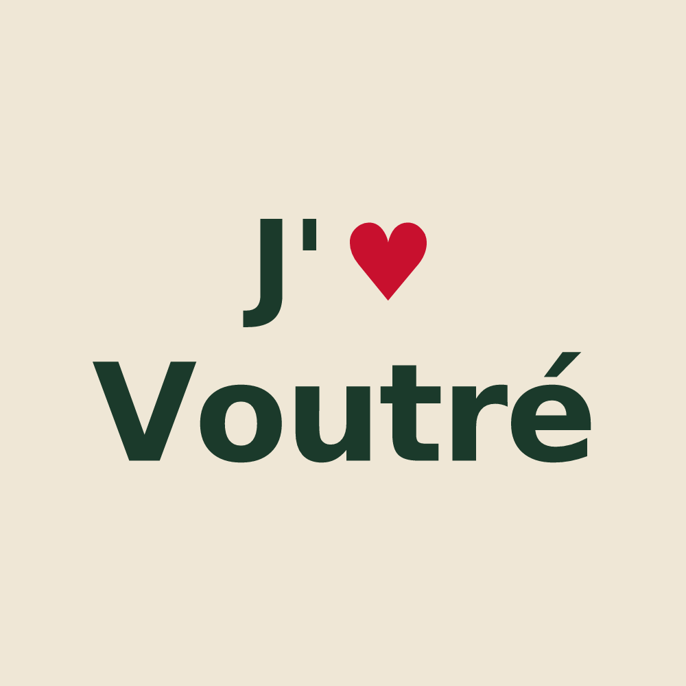 Tote bag personnalisé Voutré — design J'aime Voutré