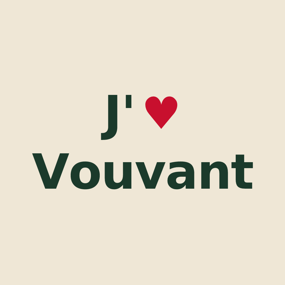 Tote bag personnalisé Vouvant — design J'aime Vouvant