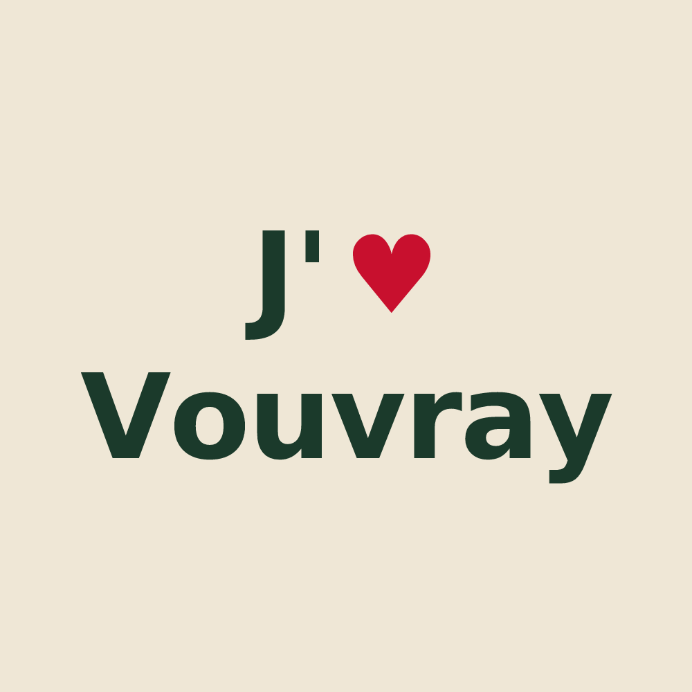 Tote bag personnalisé Vouvray — design J'aime Vouvray