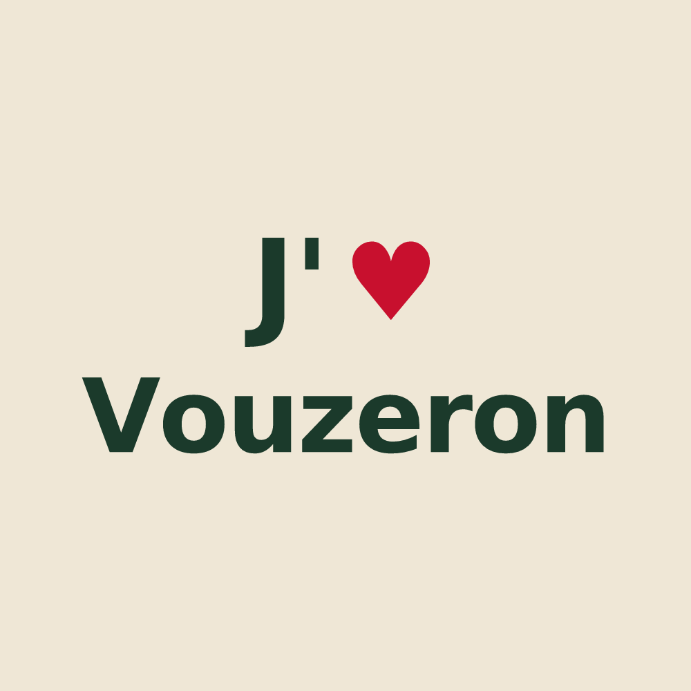Tote bag personnalisé Vouzeron — design J'aime Vouzeron