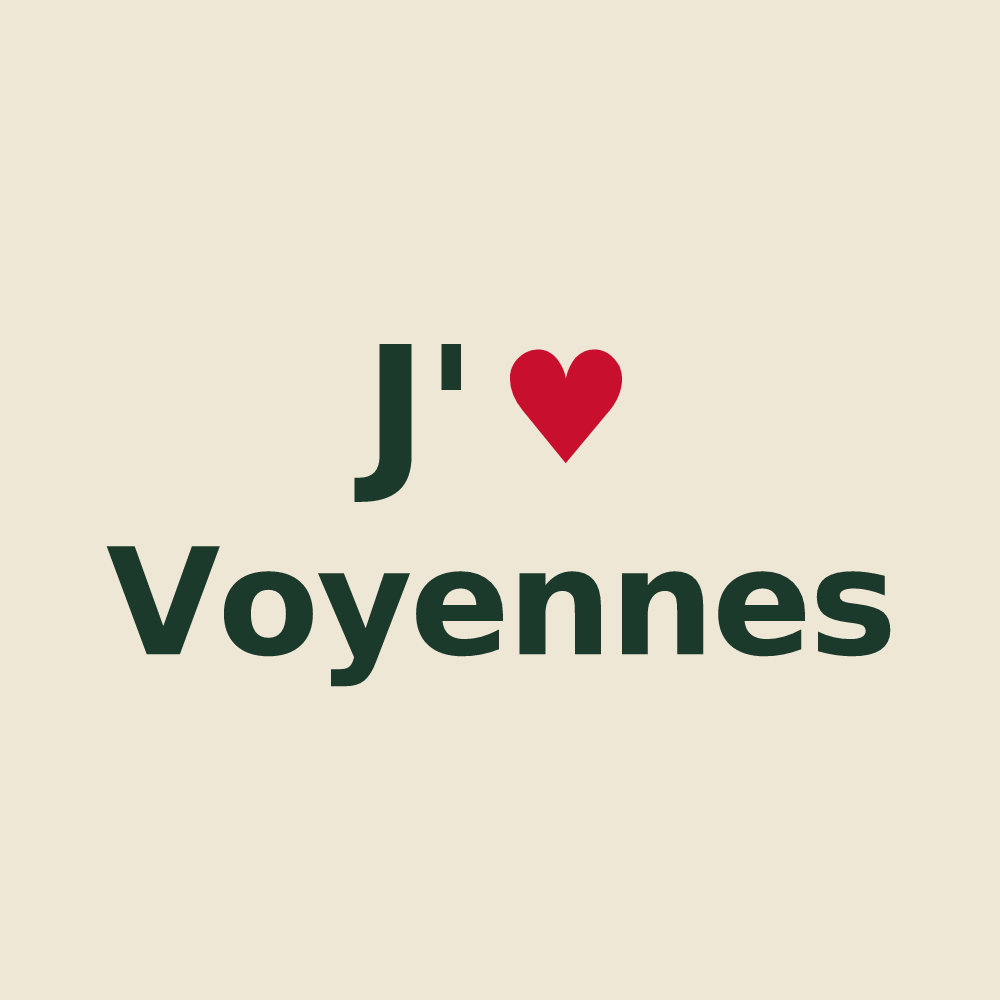Tote bag personnalisé Voyennes — design J'aime Voyennes