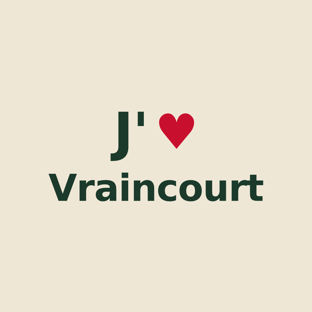 Tote bag personnalisé Vraincourt — design J'aime Vraincourt