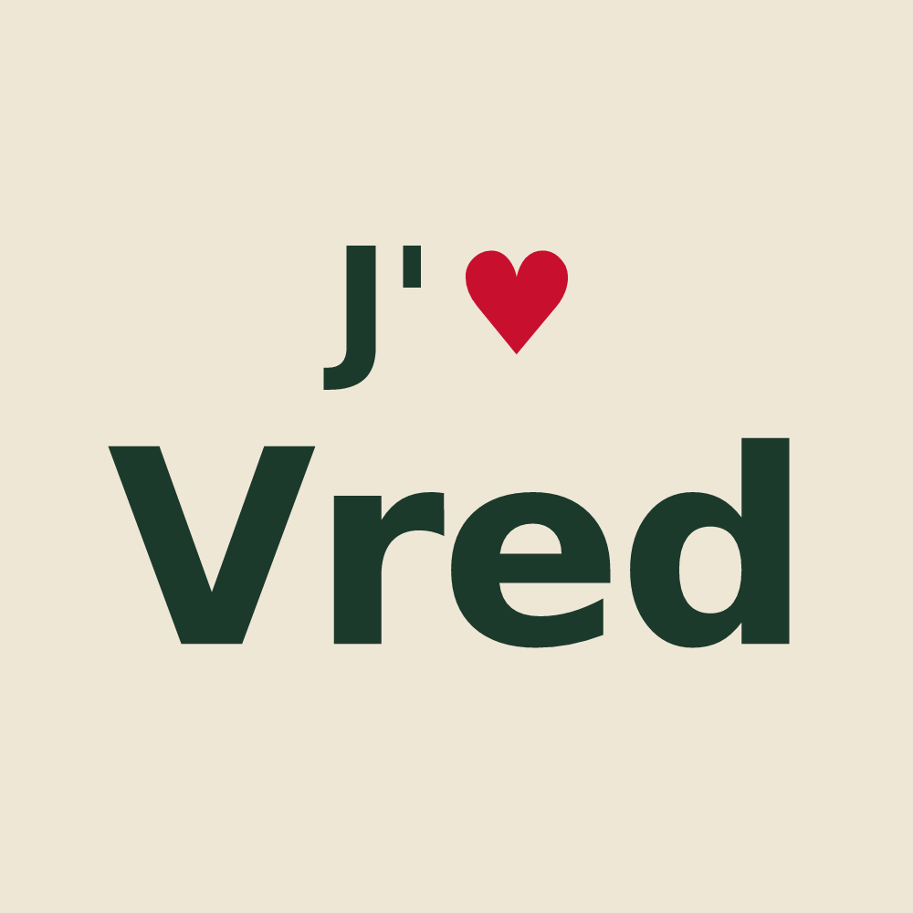 Tote bag personnalisé Vred — design J'aime Vred