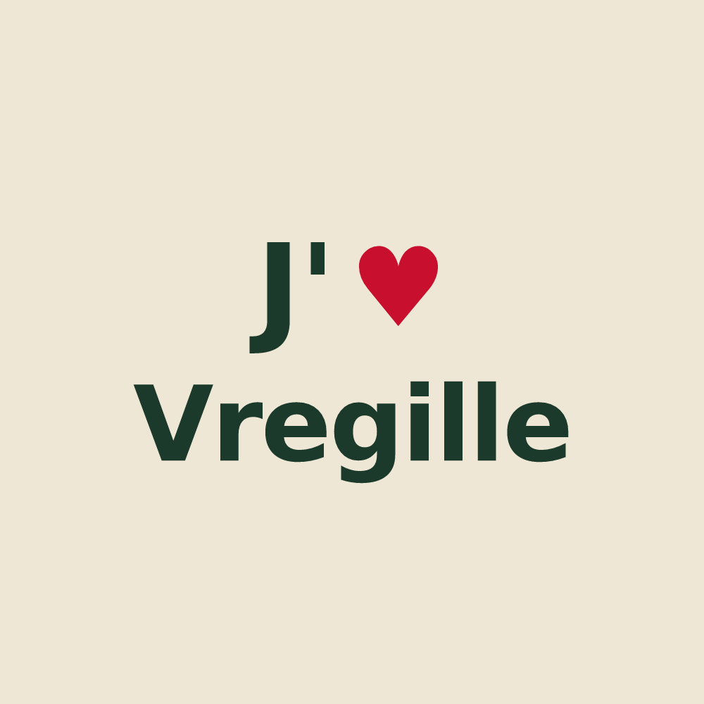 Tote bag personnalisé Vregille — design J'aime Vregille
