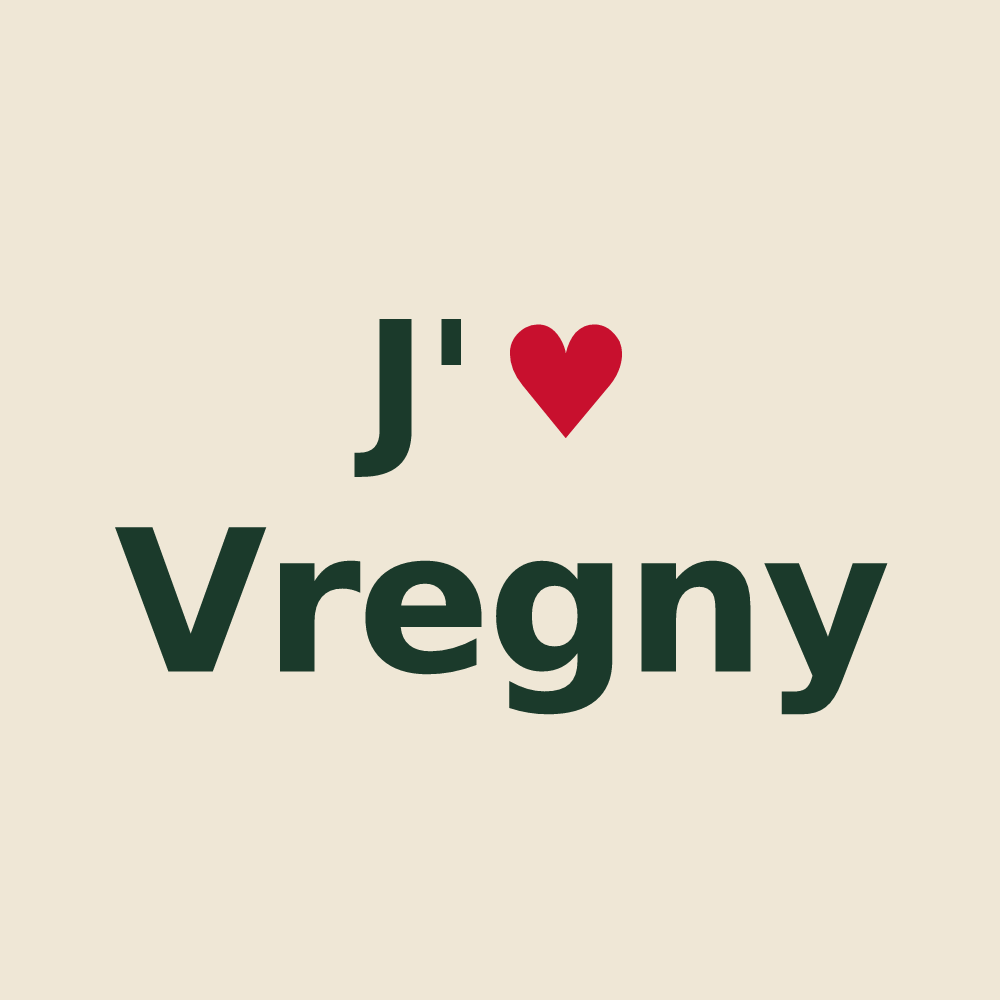 Tote bag personnalisé Vregny — design J'aime Vregny