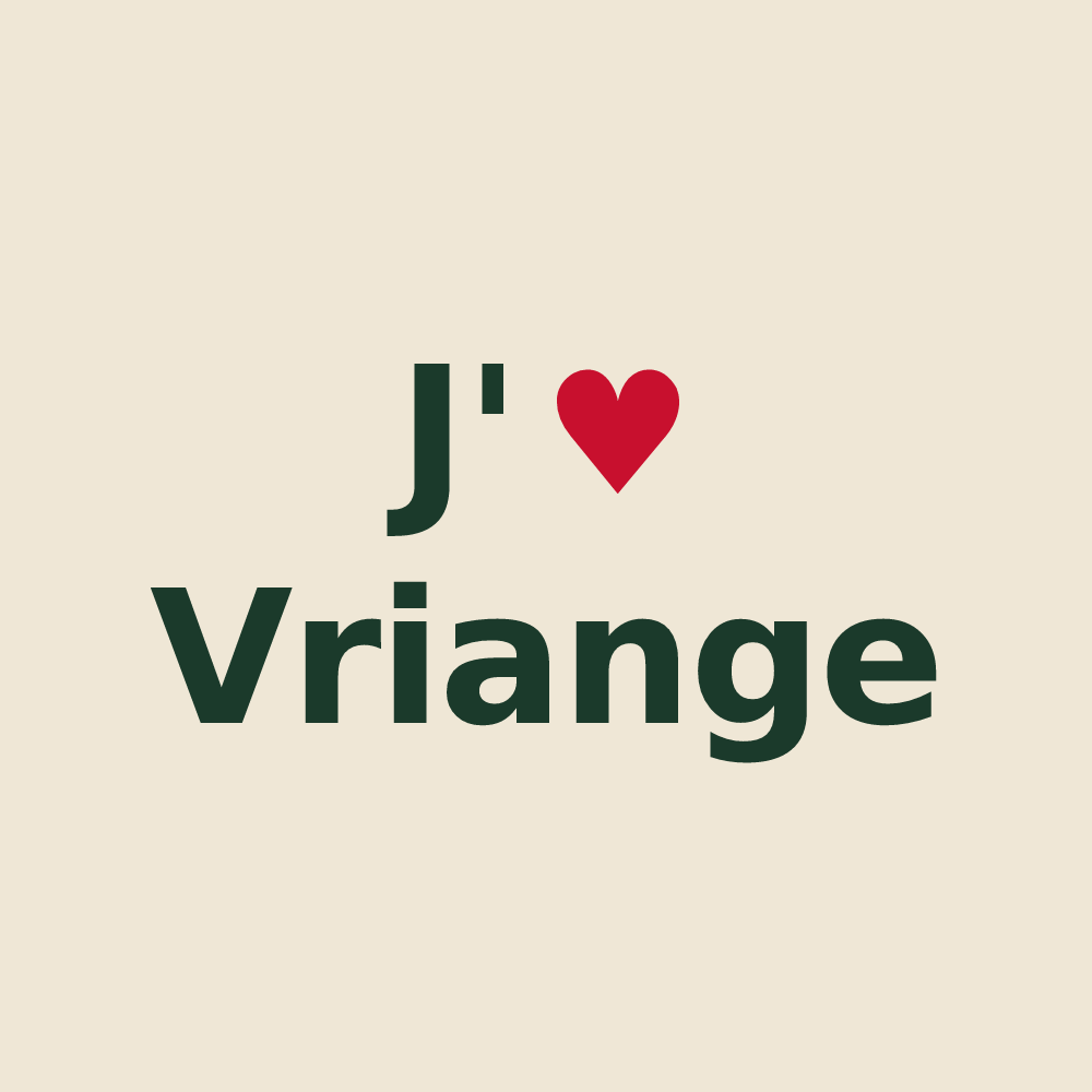 Tote bag personnalisé Vriange — design J'aime Vriange