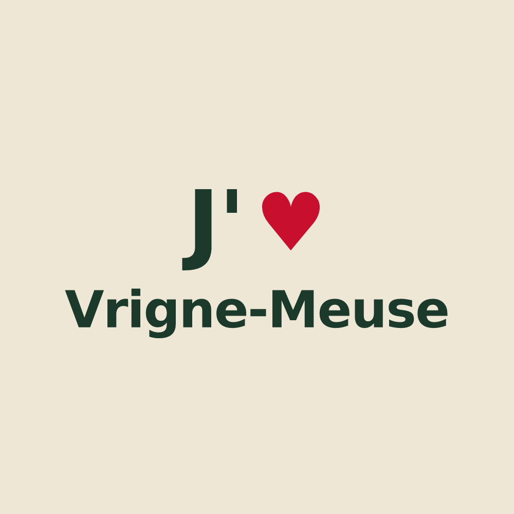 Tote bag personnalisé Vrigne-Meuse — design J'aime Vrigne-Meuse