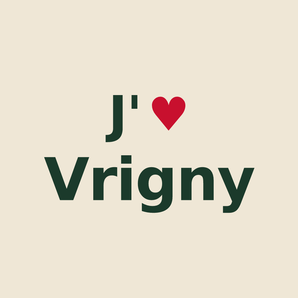 Tote bag personnalisé Vrigny — design J'aime Vrigny