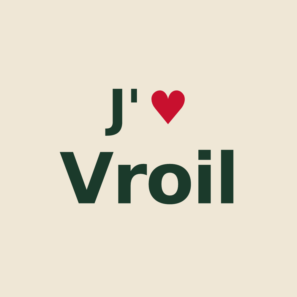 Tote bag personnalisé Vroil — design J'aime Vroil