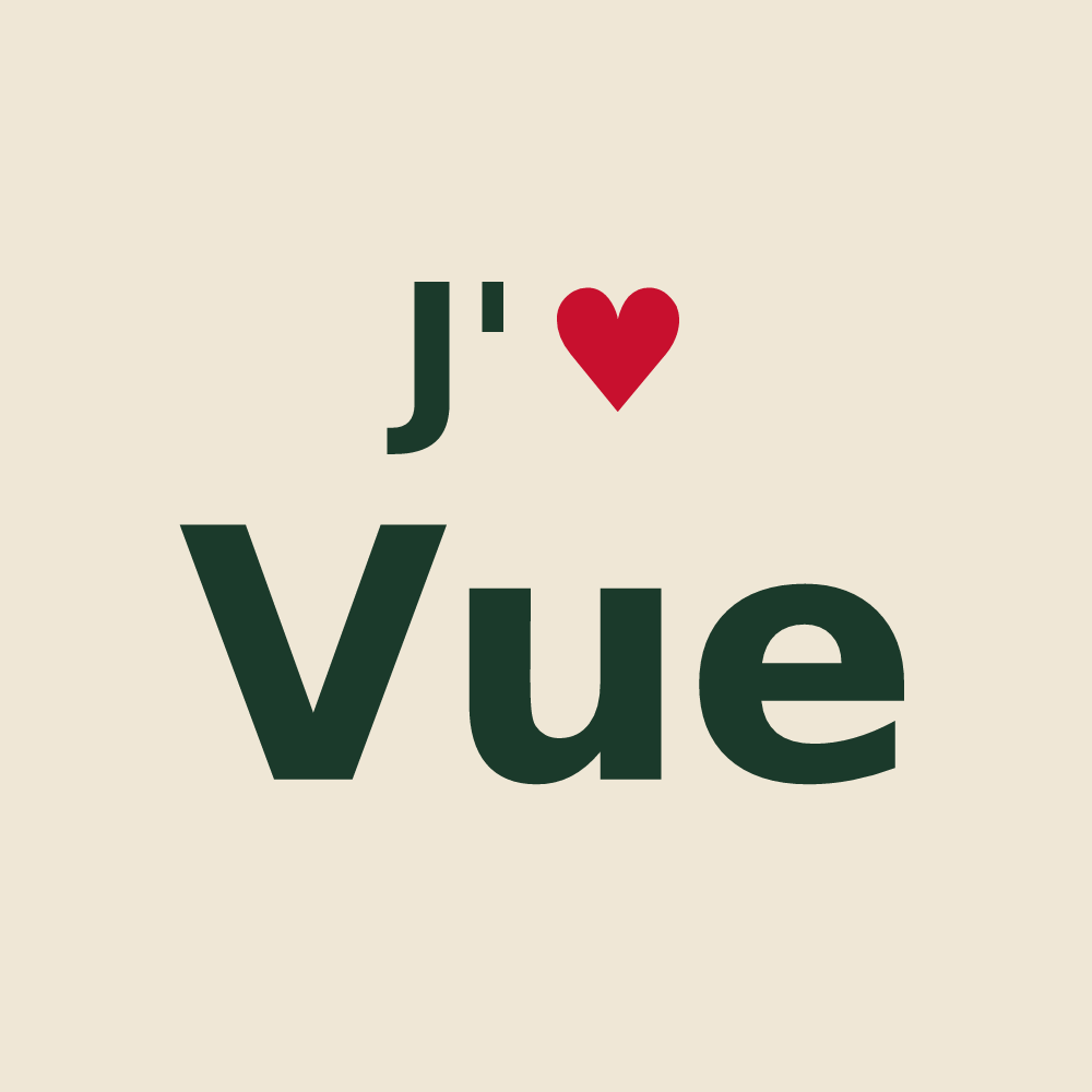 Tote bag personnalisé Vue — design J'aime Vue