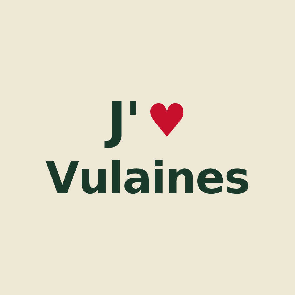 Tote bag personnalisé Vulaines — design J'aime Vulaines