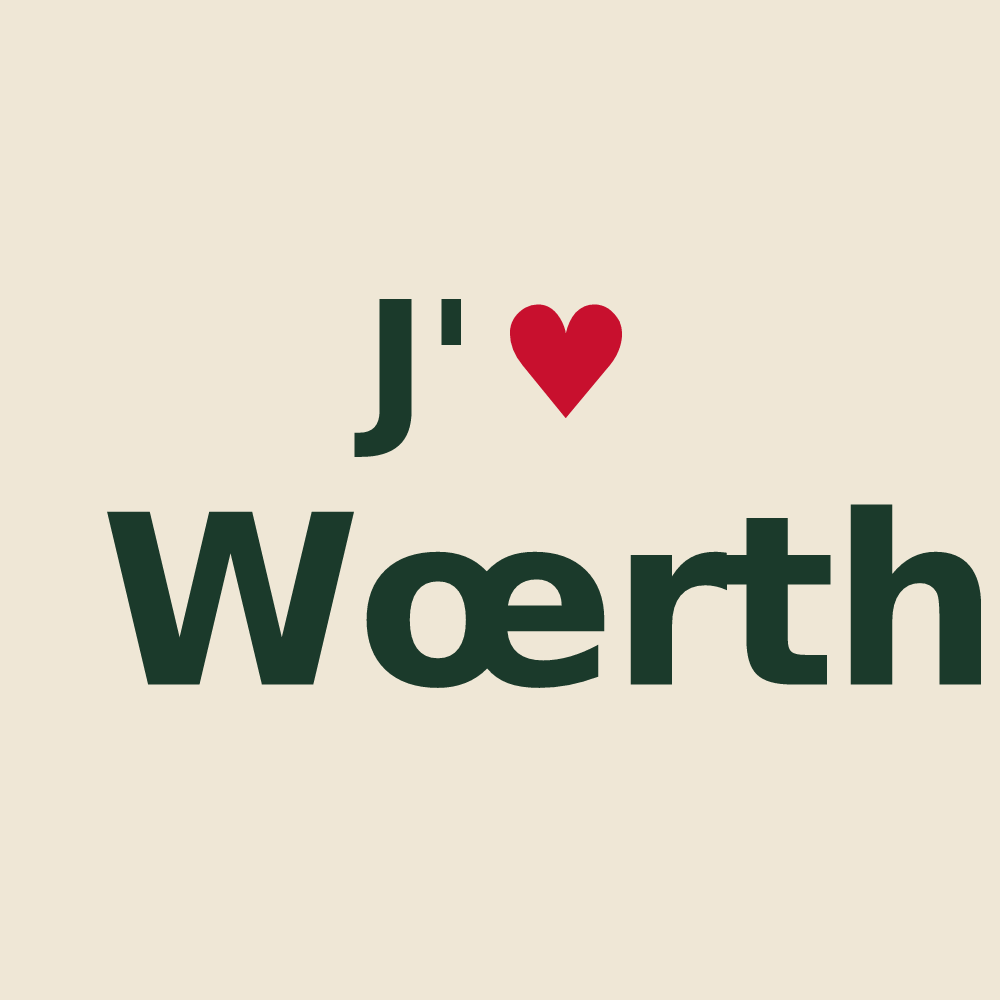 Tote bag personnalisé Wœrth — design J'aime Wœrth