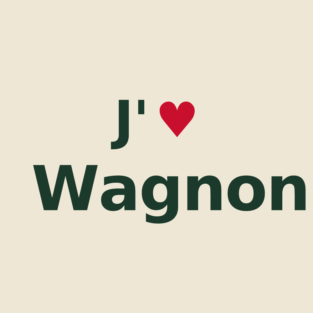 Tote bag personnalisé Wagnon — design J'aime Wagnon