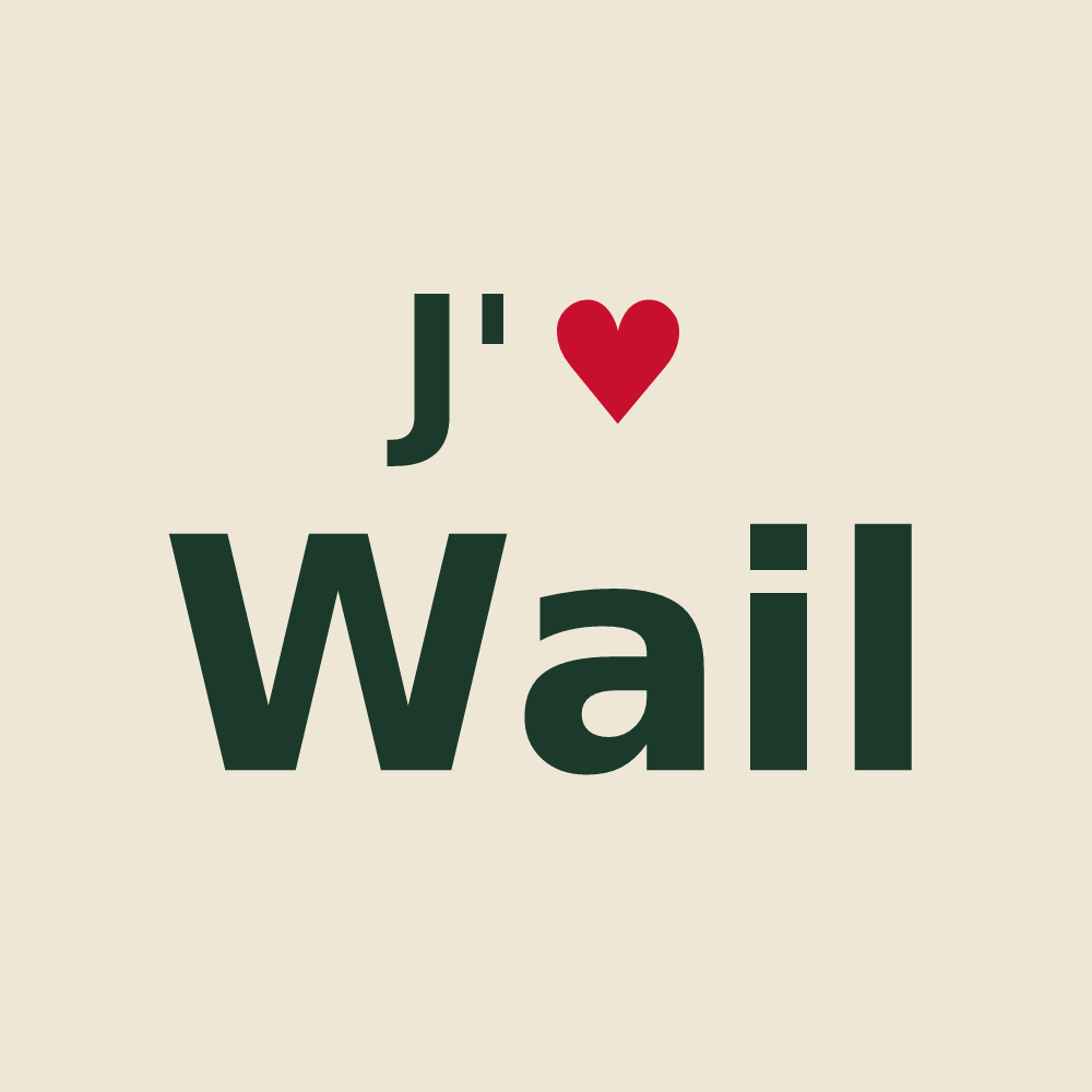Tote bag personnalisé Wail — design J'aime Wail