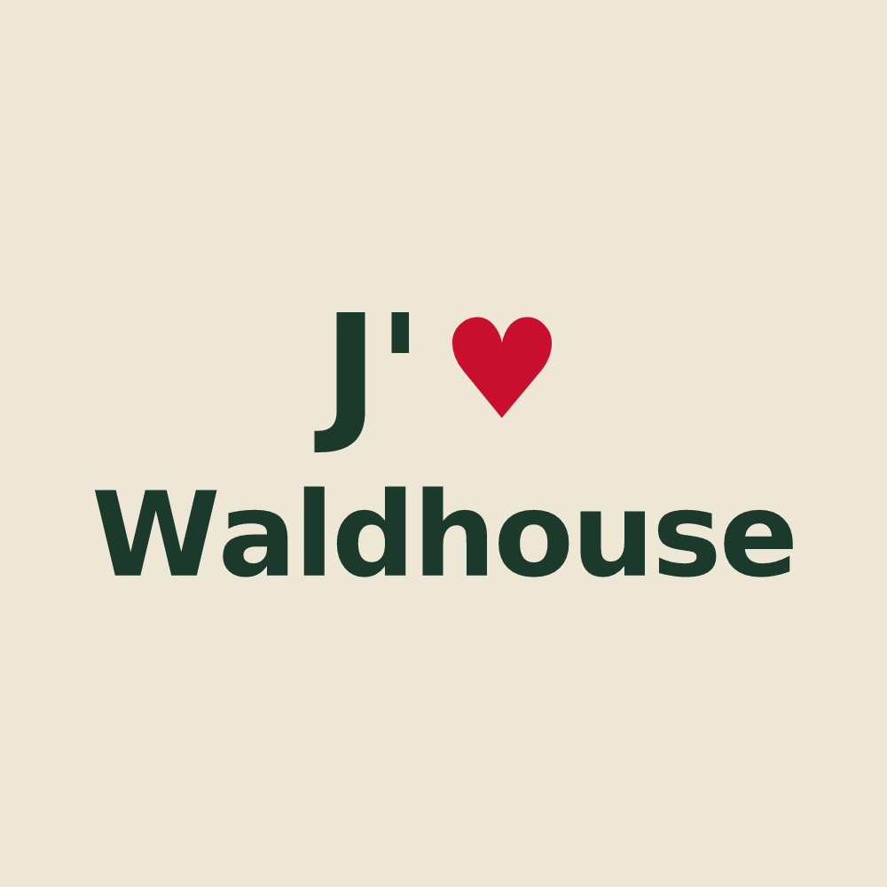 Tote bag personnalisé Waldhouse — design J'aime Waldhouse