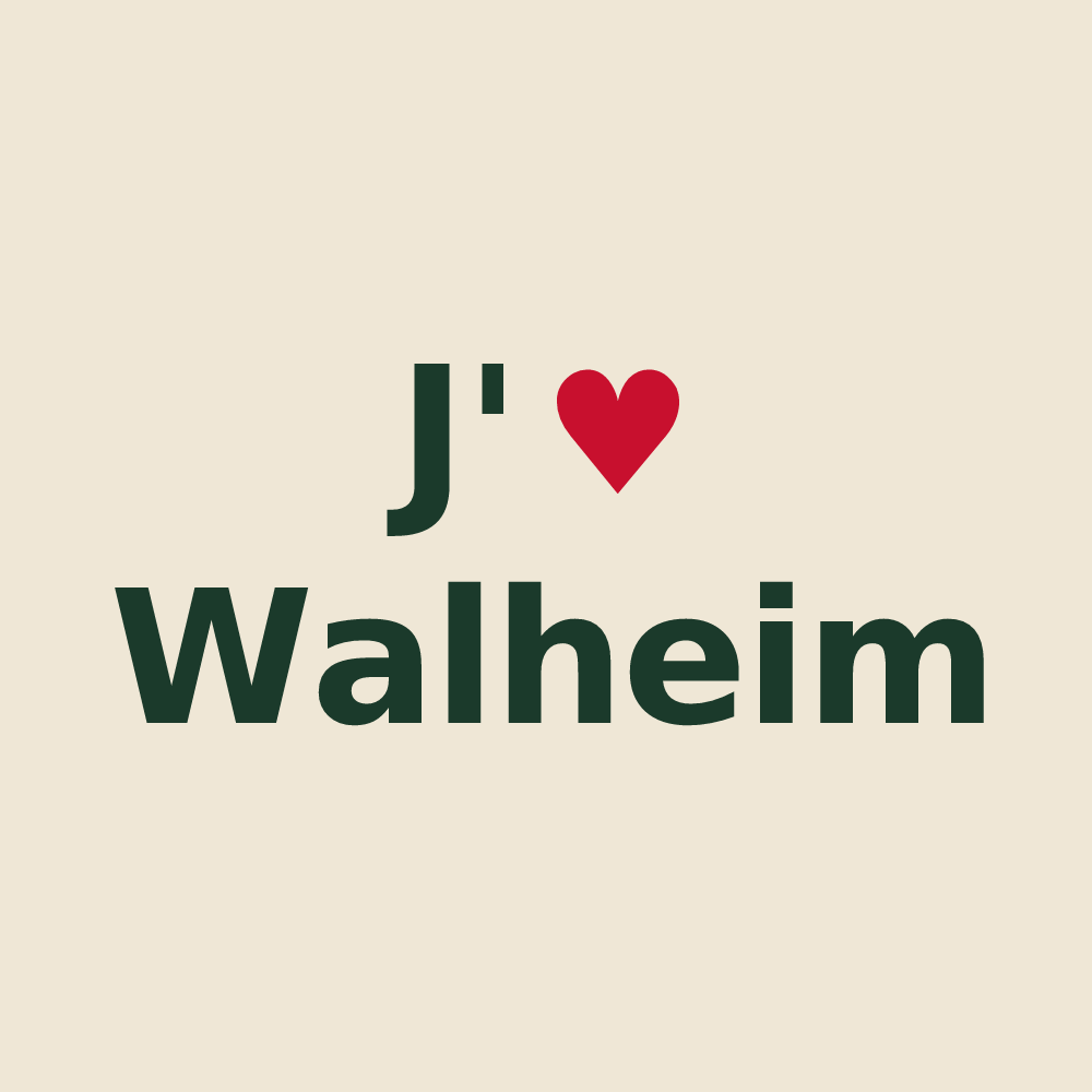 Tote bag personnalisé Walheim — design « J'aime Walheim » imprimé sur le tote bag