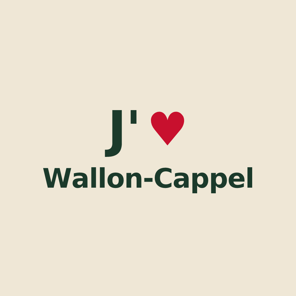 Tote bag personnalisé Wallon-Cappel — design J'aime Wallon-Cappel