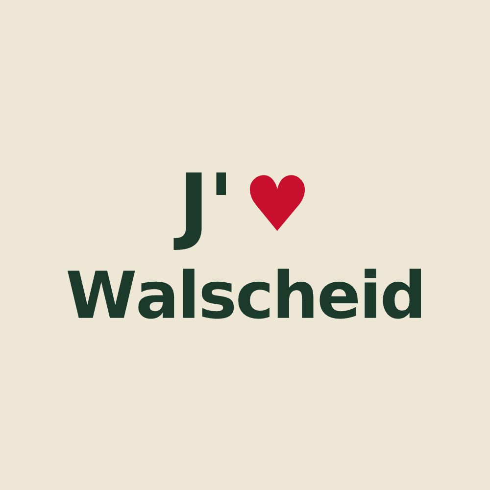 Tote bag personnalisé Walscheid — design « J'aime Walscheid » imprimé sur le tote bag