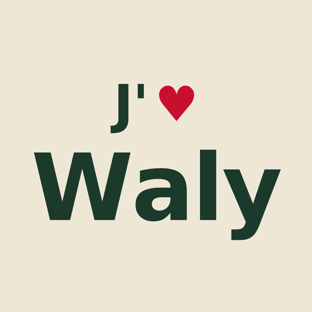 Tote bag personnalisé Waly — design J'aime Waly