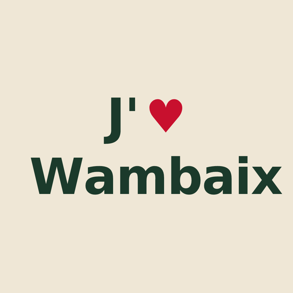 Tote bag personnalisé Wambaix — design J'aime Wambaix